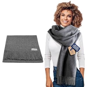 Maloca Pure Baby Alpaca Oversized Unisex Scarf | Ethically Sourced | Hypoallergenic | Softer & Warmer Than Wool