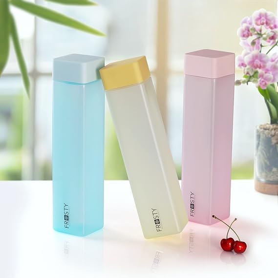 Attro Frosty Deluxe Sleek & Compatible Square 900Ml Plastic Water Bottle Freezer Safe, Break Proof,Occupies Less Space, Food Grade Set of 3 Assorted (B0CYX35MWH) Amazon Price History, Amazon Price Tracker