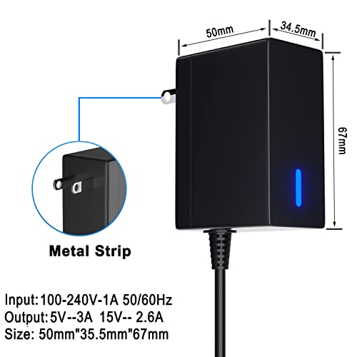 Charger For Nintendo Switch, Switch Ac Power Adapter For Nintendo Switch/Lite/Oled/Switch Pro/Switch Docks, Fast Travel Wall Charger With 5Ft Cable Support Tv Mode And Handheld Mode #TOP6