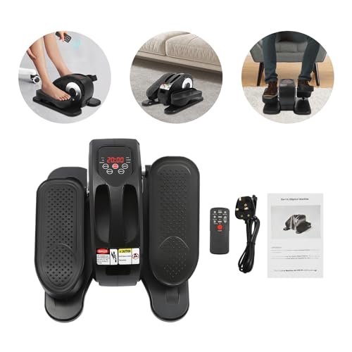 Macchina ellittica compatta da mettere sotto la scrivania, con pedale elettrico, con telecomando, attrezzatura per l'allenamento delle gambe sedute, per casa e ufficio, cardio fitness efficiente