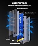 ORICO M.2 NVMe SSD 512GB with Heatsink, Up to 2800MB/s PCIe Gen3x4 2280 Internal Solid State Drive, SLC Cache 3D NAND, Compatible with Laptop and PC Desktops -J10 (512GB)