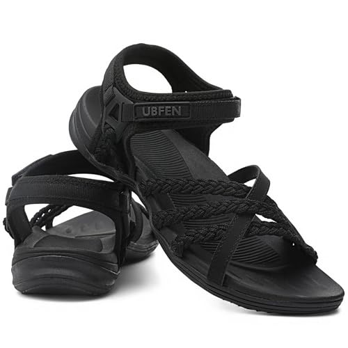 UBFEN Womens Hiking Sandals Sport Walking Adjustable Hook Ankle Straps Comfortable Outdoor Beach Athletic Shoes4