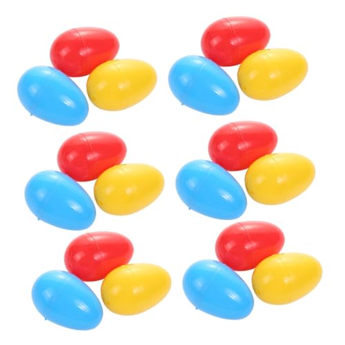 WEKAMOS 50 Piezas Unidades Huevos de Pascua Plásticos Rellenable Cajas Forma de Huevo Colores Aleatorios Decoración Festiva para Interior y Exterior Color Aleatorio Color Aleatorio