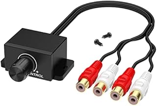 CHELINK Universal Car Amplifier Audio RCA Amplifier Gain Level Bass Volume Control Knob for Car, Motorcycle, Speakers, Home Theater