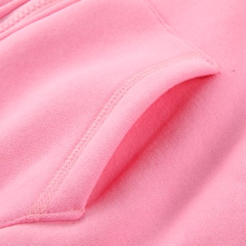 Image of Spring&Gege Youth Solid Fleece Hoodies Soft Full Zip Hooded Sweatshirts for Children (3-12 Years)