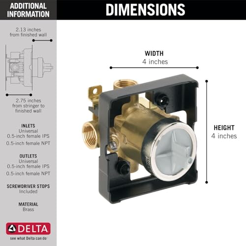 Delta R10000-IPWS rough-in pour changer de robinetterie sans casser le mur
