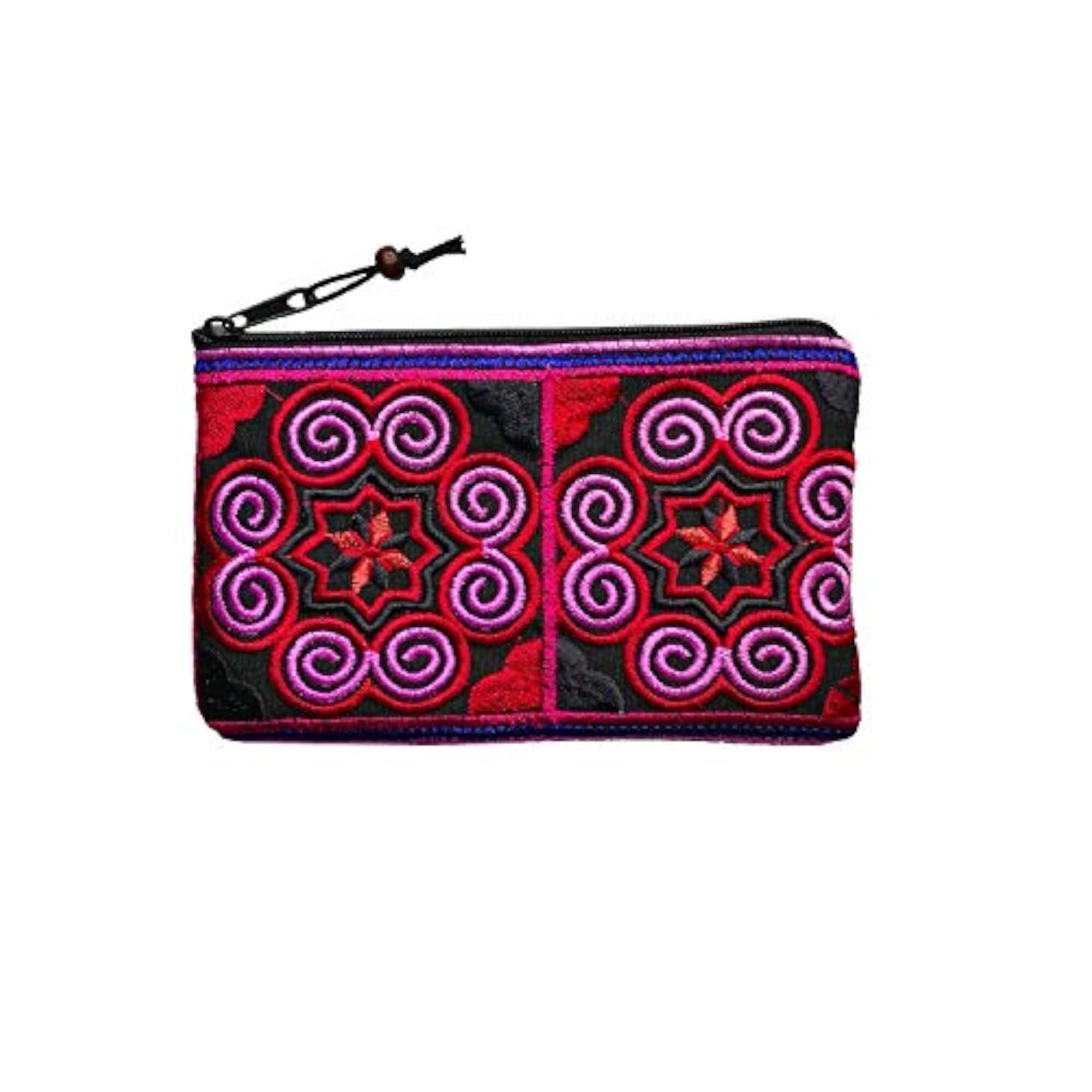 Handmade Coin Purse - Small Embroidered Boho Change Purse
