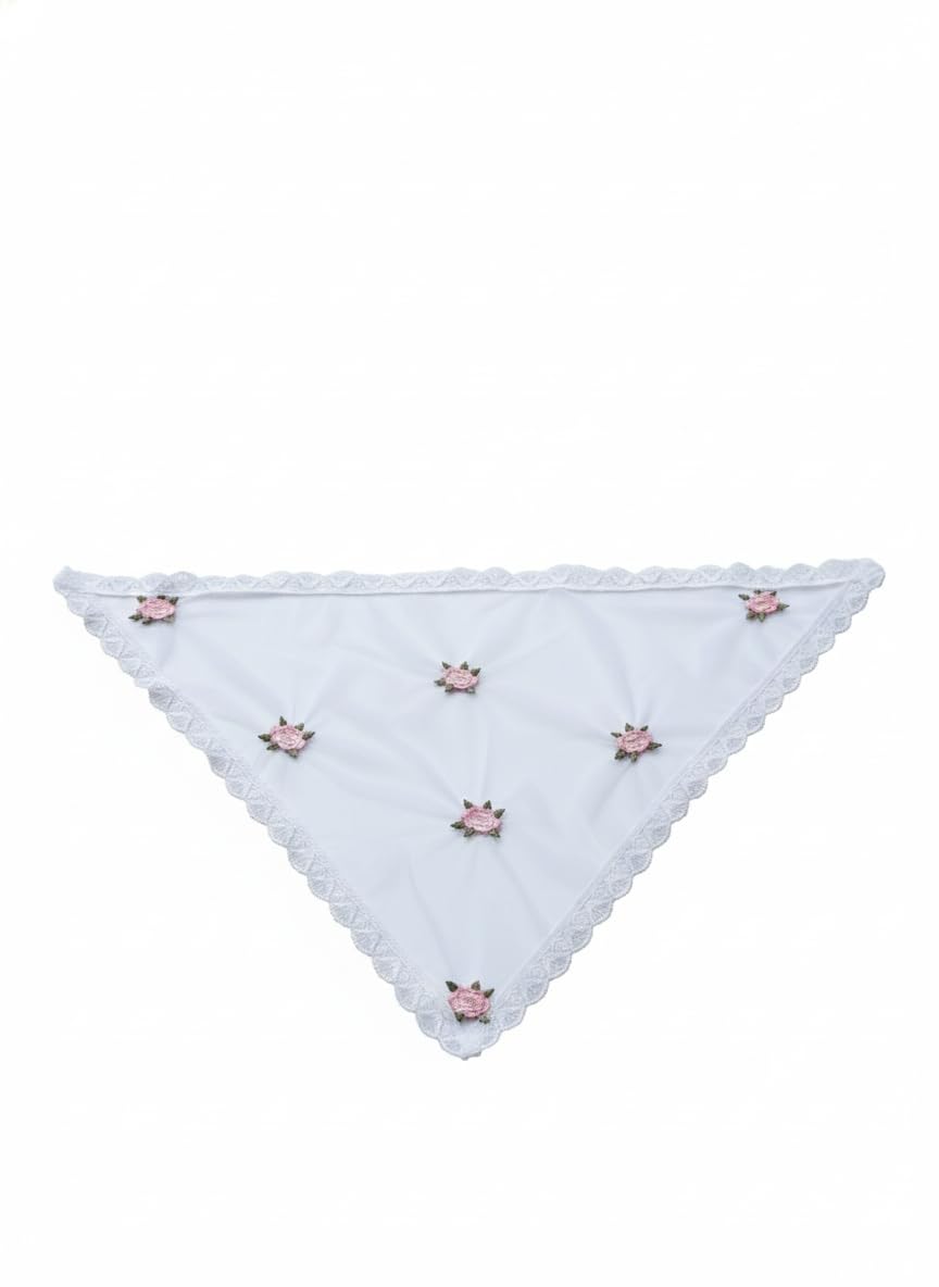 Elegant White Triangular Chapel Veil,Big size Church scarf, Christian scarf with wig pin(wig clip)-image-6