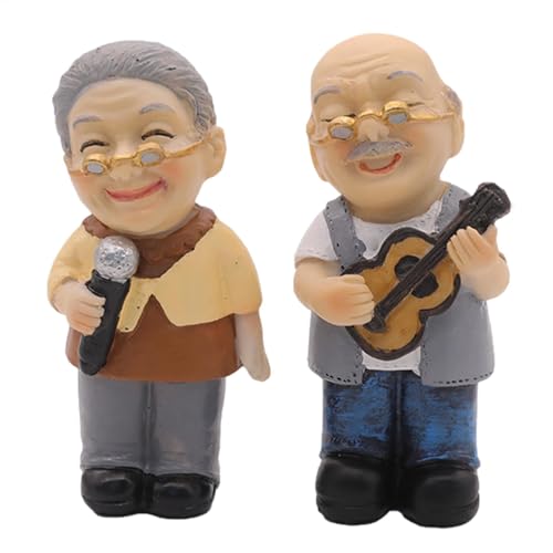 Amore senza tempo: queste affascinanti figurine presentano una simpatica immagine dei nonni tanto quanto simboleggia il loro amore e impegno a invecchiare insieme. Il loro sorriso gentile e i dettagli realistici danno una sensazione calda e dolce, rendendoli un'aggiunta senza tempo a qualsiasi arredamento.