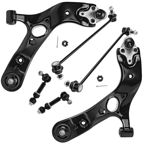 Image of Detroit Axle - 6pc Control Arms Kit for Toyota RAV4 Lexus NX200t NX300 NX300h, 2 Lower Control Arms with Ball Joints 4 Front and Rear Stabilizer Sway Bar Links Replacement