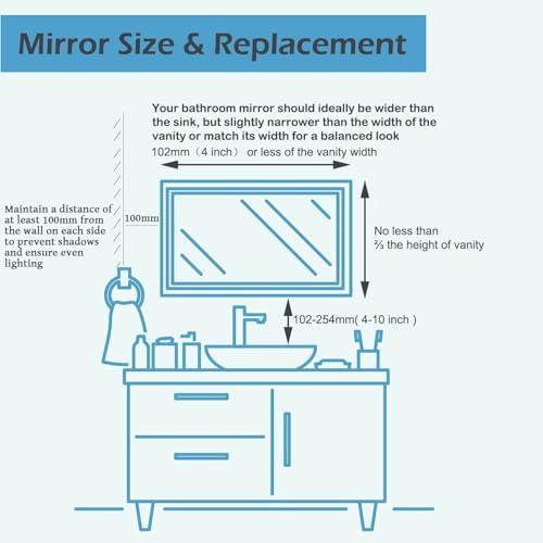 Miroir de salle de bain LED rétroéclairé 3 couleurs de haute qualité