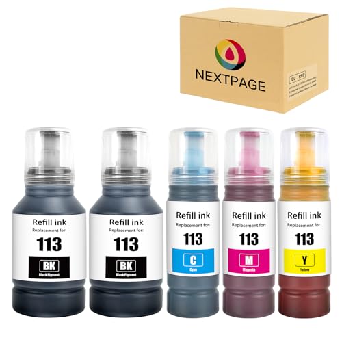 Cartouches d'encre 113 EcoTank par NEXTPAGE pour des impressions nettes et durables sur ET-5850