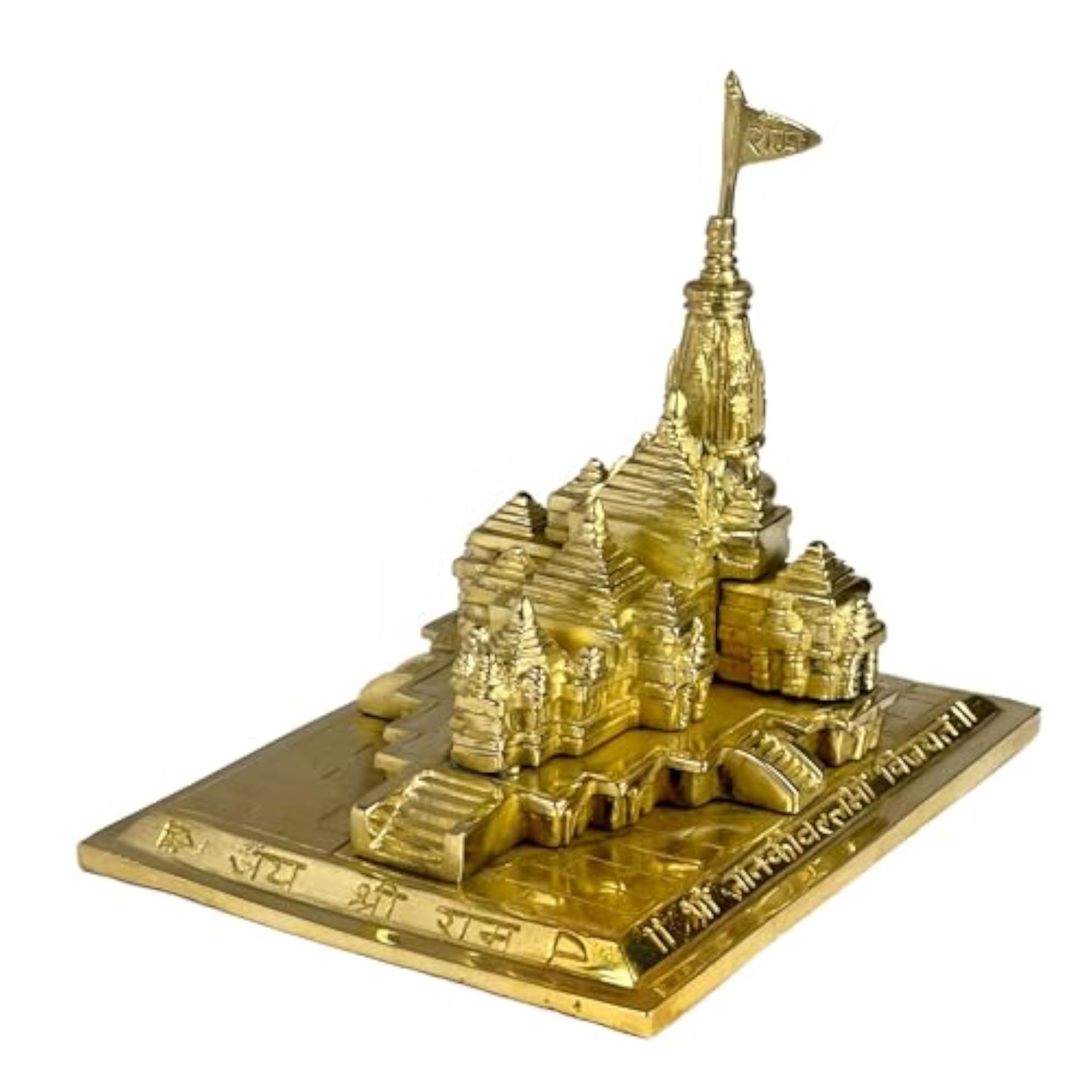 Ram Mandir Ayodhya Model 3D Brass Design, Decorative Gift