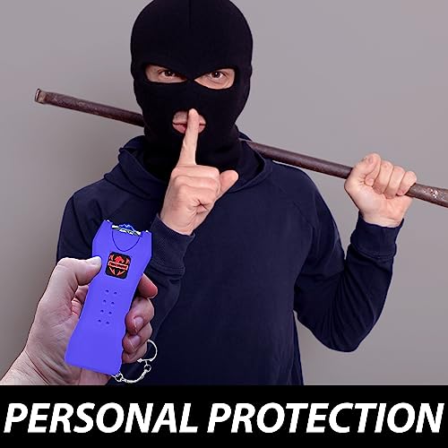 Fightsense Super Heavy Duty Keychain Stun Gun With Flashlight For Men And Women Self Defense Device, Rechargeable Stun Gun, Nylon Holsters #TOP6