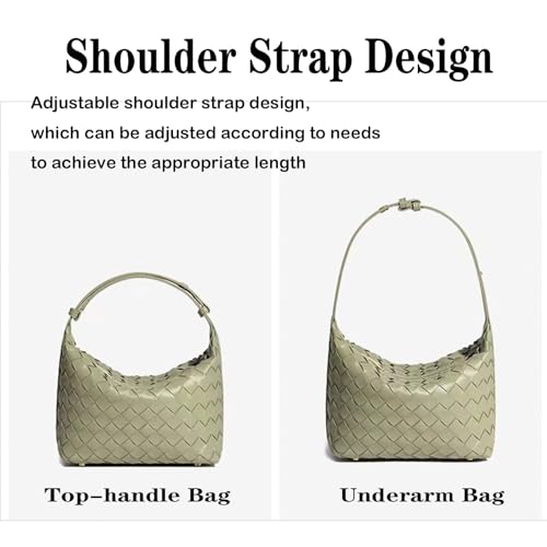 Woven Purse for Women Suede Leather Shoulder Bag Vegan Tote Bags Suede Hobo Top-Handle Handbag4