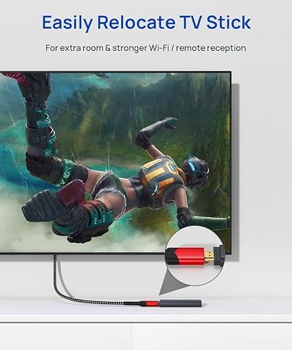 Image of HDMI Extension Cable 4K 60Hz High Speed HDMI Extender Cord Male to Female Connector (HDR HDCP 2.2), Compatible with Roku TV Streaming Stick, Bluray Player, HDTV, Laptop, PC - (1.5meter) Red