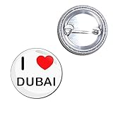 BadgeBeast.co.uk I Love Dubai - Insignia del botón de 77 mm