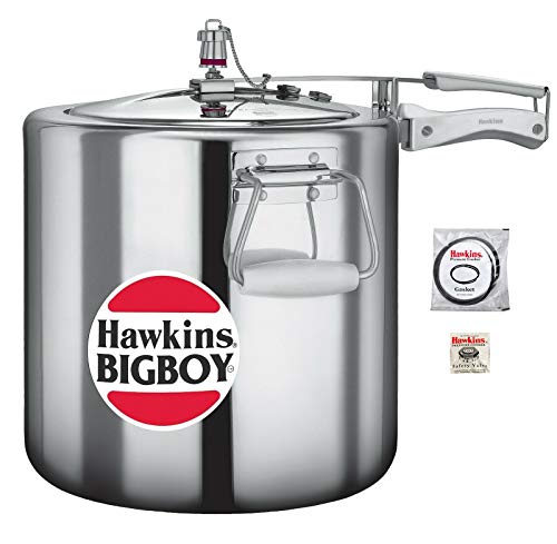 22 Litre Hawkins Big Boy Aluminium Pressure Cooker - Bundle with LSL Cookbook