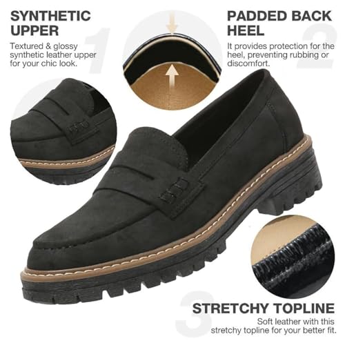 Orthoture-Orthopedic Platform Loafers, Orthoture Womens Shoes, Retro Lug Sole Slip On Loafers Casual Fashion Comfort(Beige,US 7.5)4