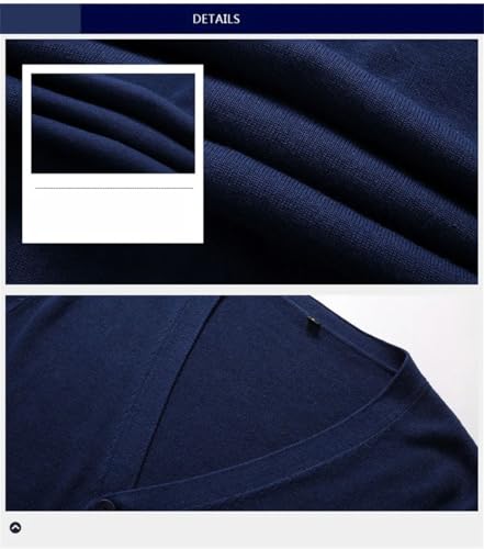 Men's Sweater Cardigan Cotton V-Neck Overcoat for Male Thin Knitted Cardigan Sweater2