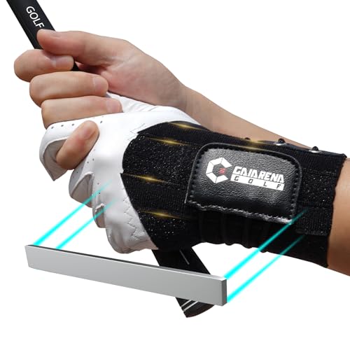 GAIARENA Golf Training Aid Wrist Hinge Trainer Brace, Effective Golf Swing Training Aids, Correct Wrist Angle Swing Posture & Develop Muscle Memory for Beginner (Right Handed Golfers)【Patent Pending】