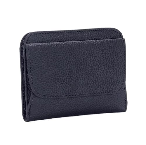 Portefeuille en cuir véritable noir pour femme, le cadeau parfait pour elle