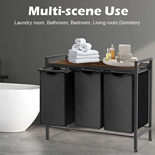 Whoonba MCM-LH-BLK-3 Large Laundry Hamper Sorter thumb #5