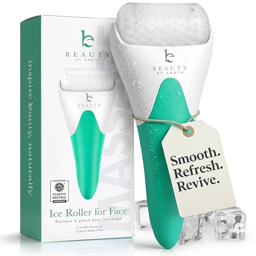 Image of Ice Roller for Face - Smoothes Fine Lines & Wrinkles, Face & Eye Roller for Puffy Eyes, Valentines Day Gifts, Skin Care Massager, Beauty Gift That Helps Relieve Migraines, Facial & Spa Gifts for Women