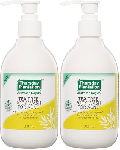 Thursday Plantation Tea Tree Body Wash for Acne, Lemongrass, 300 ml (Pack of 2)
