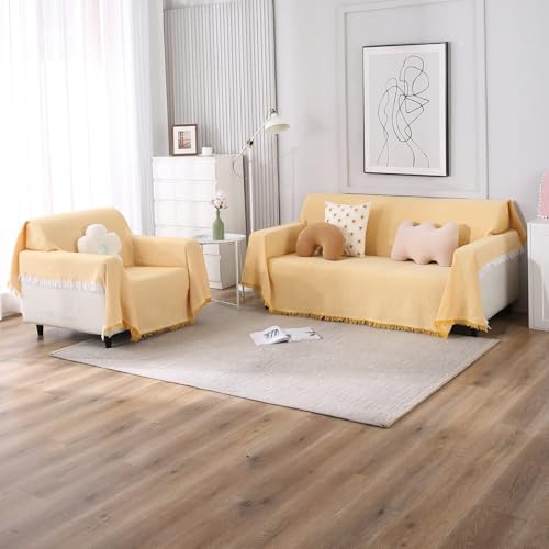 Image of HOKIPO Thick and Soft Sofa Cover Throw 3 Seater, 180 (D) x 300 (L) cm (NEW2-AR-4641-N5)