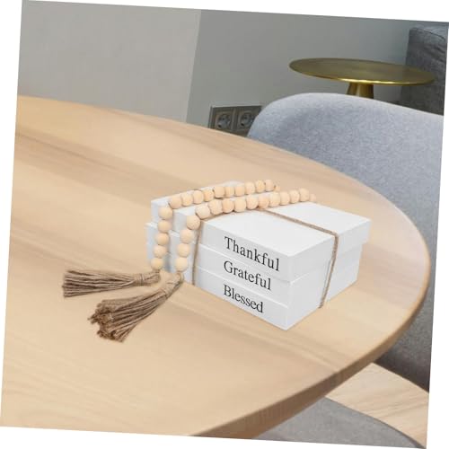 Guirnalda de perlas de madera PRETYZOOM: adornos decorativos para mesa y estantería 8