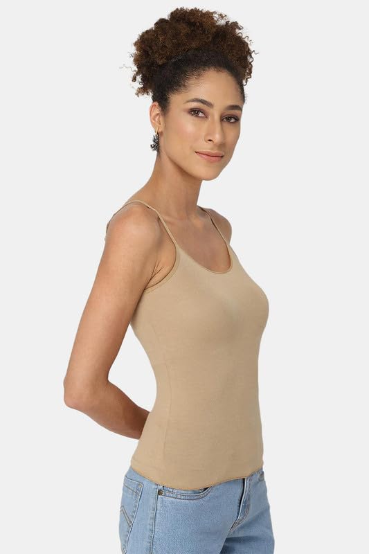 Image of Intimacy Cotton Camisole for Women with Adjustable Spaghetti Straps Comfortable Everyday Wear Camisole Slip for Women