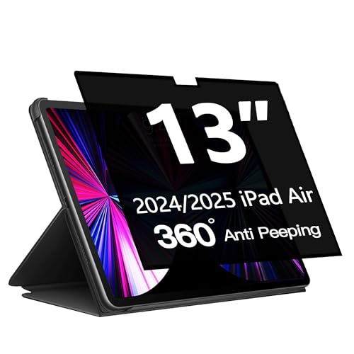 Image of 360 Privacy Screen Protector for iPad Air 13 Inch M2 (2024 Model,6th Generation), Privacy Screen Filter Compatible iPad Air 13 Inch 2024 with Anti Blue Light Anti-Spy