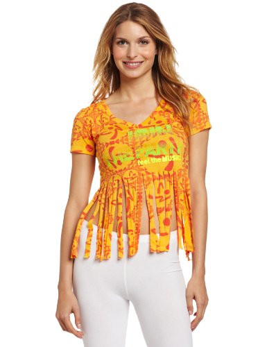 Zumba Fitness Las Mujeres de Puesta de Sol Cuello de Pico, Mujer, Color...