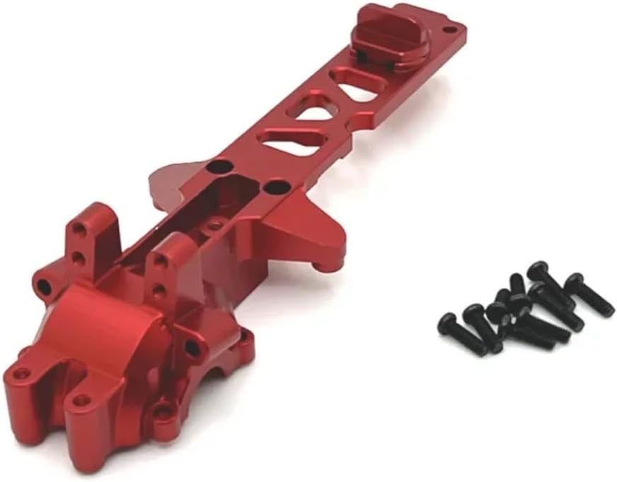 Metal Front Gearbox Cover Parts for Hyper Go 1/16 RC Car, Upgrade Aluminum Alloy 16160 Part, Replacement Accessories for Hyper Go H16BM H16GT H16DR H16PL RC Car (Red,Integrate)