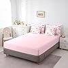 Erosebridal Cherry Bow Bedding Set Girls Pink Ribbon Bows Comforter Set 7 Piece Bed in A Bag Twin,Kawaii Princess Style Comforter and Sheets Romantic Bowknot Dreamy Aesthetic Kawaii Room Decor #4