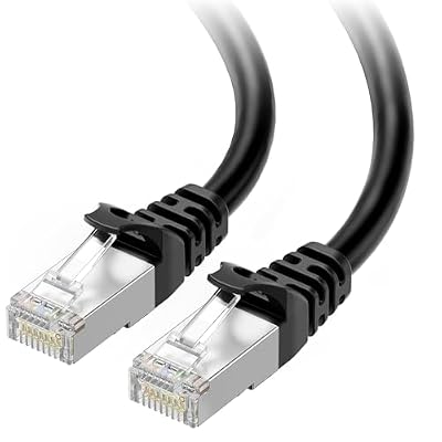 Cable Matters 10Gbps Snagless Shielded Cat 6A Ethernet Cable, 50ft, Black