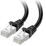 Cable Matters 10Gbps Snagless Shielded Cat 6A Ethernet Cable - 50ft, Cat 6A Cable, Cat6A Cord, Ethernet Cord, Black