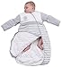 OuYun Baby Organic Sleeping Bag Detachable Sleeve Wearable Blanket,Grey,Double Layer for 68-77â„‰