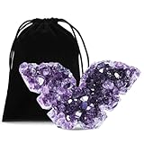 BAOHEN A Symbol of Healing – Amethyst Crystal Butterfly Healing Crystals Gifts for Women, Spiritual Decor, Crystals Healing Stones for Meditation and Transformation, Large 2'x2.1'