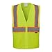 3C Products SV1500, ANSI/ISEA Class 2, High Vis Mesh Vest,Reflective w/Orange binding,Zipper, 2 Inside Pockets,Neon Green,2XL