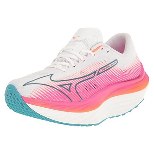 Mizuno Tênis de corrida feminino Wave Rebellion Pro, Branco/Prata, 6.5