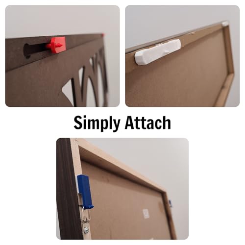 Image of Picture Hanging Tools - Pack of 6 Tools - Use to Help Hang Pictures, Canvases & More - Use for Sawtooth, Double Sawtooth, Keyhole, Double Keyhole, Rings & More Hangers - Standard Set