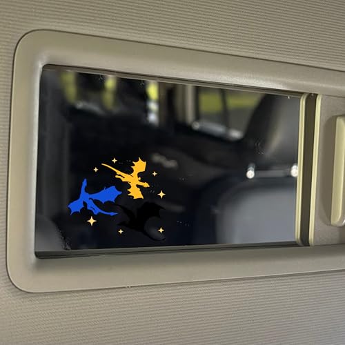 Image of Set 2Pcs Dragons Fly Rearview Mirror Decal Funny Fourth Wing Bookish Meme Car Decals Water Bottle Window Sticker Vinyl Waterproof 2,3x2 Inches Decal New Car Accessories Gift for Girl Mom Dad Friend