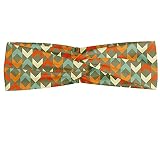 ABAKUHAUS Abstrait Bandeau, Art rétro verticale flèches, Serre-tête Féminin Élastique et Doux pour Sport et pour Usage Quotidien, Sage vert Multicolor