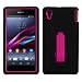 Asmyna Symbiosis Kickstand Protector Cover for Sony C6916 Xperia Z1S - Retail Packaging - Hot Pink/Black