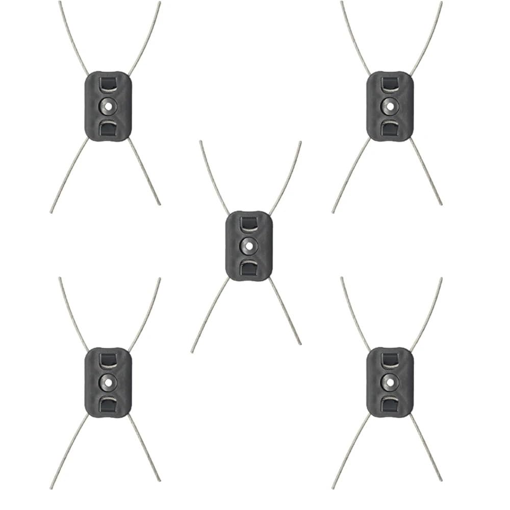 Testina for decespugliatore elettrico Testina for mangiatoia for erbacce Testina di ricambio for decespugliatore in filo di acciaio for decespugliatori a batteria(5Pcs)