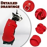 2 Stück Hundepullover Kleine Hunde, yisight Hundemantel, Hundebekleidung & Zubehör, Hundemantel für Kleine Hunde, (S-Code) Schwarz und Rot, Haustierbekleidung