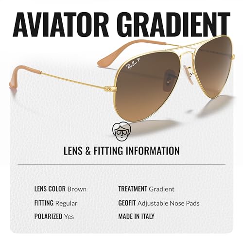 Ray-Ban RB3025 AVIATOR GRADIENT POLARIZED Pilot Shaped Sunglasses for Men & Women with Official RAYBAN Eyewear Kit4