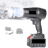 Cordless Electric Blower, 40000RPM Handheld Turbo Fan for Snow and Leaves. Rechargeable Lithium Battery with Variable Speed. Lightweight Ergonomic Design for Patio and Lawn Cleanup